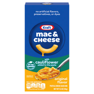 Kraft Original Macaroni & Cheese Dinner with Cauliflower Added to the  Pasta, 5.5 oz Box - ShopRite