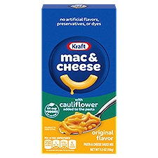 Kraft Original Macaroni & Cheese Dinner with Cauliflower Added to the Pasta, 5.5 oz Box