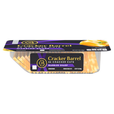 Cracker Barrel Marbled Sharp Cheddar Cheese Cuts, 24 count, 7 oz