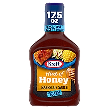 Kraft Hint of Honey, Barbecue Sauce, 17.5 Ounce