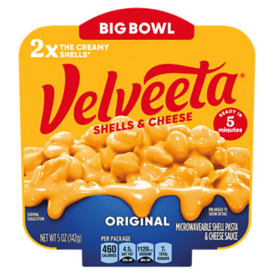 Velveeta Big Bowl Original Shells & Cheese, 5 oz