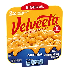 Velveeta Big Bowl Original, Shells & Cheese, 5 Ounce
