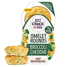 Just Crack an Egg Broccoli Cheddar Omelet Rounds, 4.6 oz