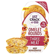 Just Crack an Egg Three Meat Omelet Rounds, 4.6 oz
