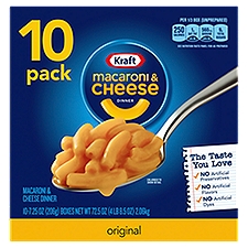 Kraft Original Macaroni & Cheese Dinner, 7.25 oz, 10 count