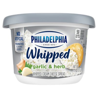 PHILADELPHIA Garlic & Herb Whipped Cream Cheese Spread, 7.5 oz