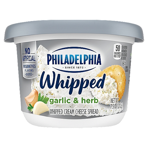 PHILADELPHIA Garlic & Herb Whipped Cream Cheese Spread, 7.5 oz