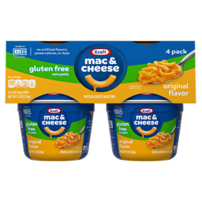 Kraft Original Flavor Corn Pasta Macaroni & Cheese Dinner, 4 count, 1.9