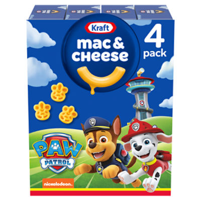 Kraft Mac & Cheese Macaroni and Cheese Dinner with Paw Patrol Pasta Shapes, 4 ct Pack, 5.5 oz Boxes