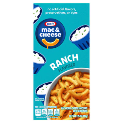 Kraft Ranch Flavored Mac & Cheese Macaroni and Cheese Dinner, 7.25 oz Box, 7.25 Ounce