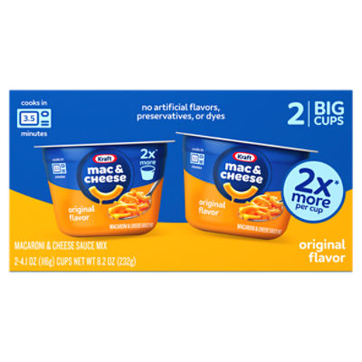 Kraft Original Flavor Macaroni & Cheese Sauce Mix, 4.1 oz,2 count