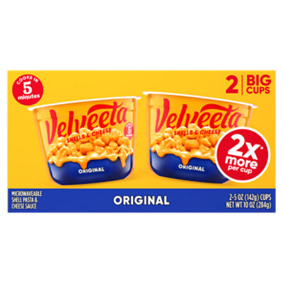 Velveeta Original Microwaveable Shell Pasta & Cheese Sauce, 5 oz, 2 count