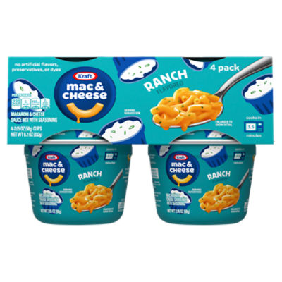 Kraft Ranch Flavored Macaroni & Cheese Sauce Mix with Seasoning, 2.05 oz, 4 count