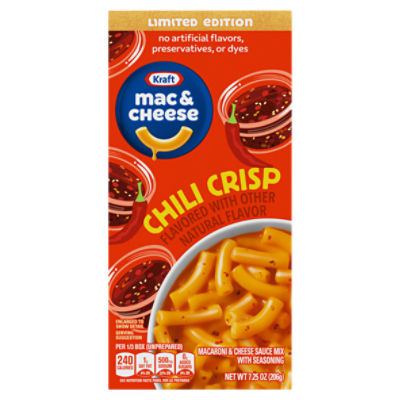 Kraft Mac & Cheese Chili Crisp Macaroni & Cheese Sauce Mix with Seasoning Limited Edition, 7.25 oz