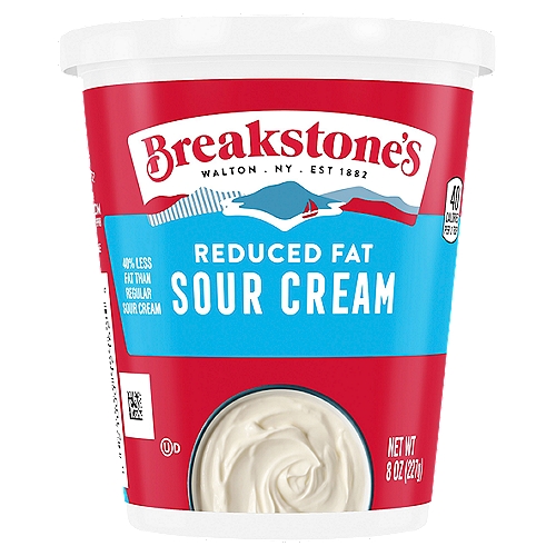 Breakstone's Reduced Fat Sour Cream, 8 oz
Enjoy the Creamy Taste of Breakstone's Sour Cream.