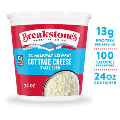 Breakstone's 2% Milkfat Lowfat Small Curd Cottage Cheese, 24 oz, 24 Ounce