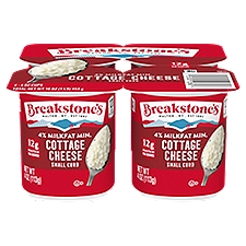 Breakstone's Smooth & Creamy Small Curd Cottage Cheese with 4% Milkfat, 4 ct Pack, 4 oz Cups