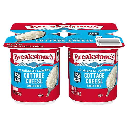 Breakstone's Small Curd Lowfat Cottage Cheese, 4 oz, 4 count