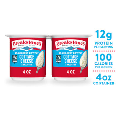 Breakstone's 2% Milkfat Lowfat Small Curd Cottage Cheese, 4 oz, 4 count