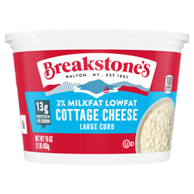 Breakstone's 2% Milkfat Lowfat Large Curd Cottage Cheese, 16 oz, 16 Ounce