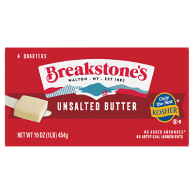 Breakstone's All Natural Unsalted Butter, 4 count, 16 oz