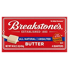 Breakstone's All Natural Unsalted Butter, 4 count, 16 oz