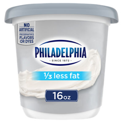 Philadelphia Reduced Fat Cream Cheese Spread with 1/3 Less Fat, 16 oz Tub