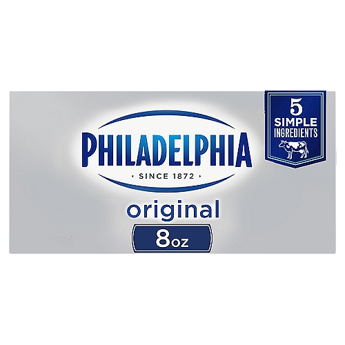 Philadelphia Cream Cheese always starts with fresh milk, and real cream, and is made with 5 simple ingredients, nothing extra. The result is the fresh tasting, creamy texture you love.
That's how Philadelphia sets the standard.