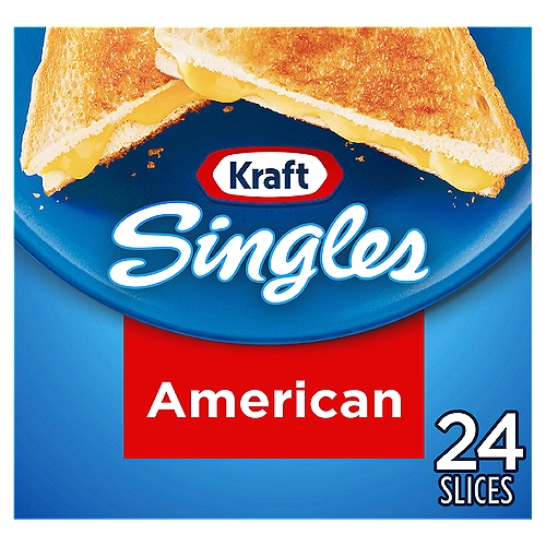 Kraft Singles American Cheese Slices, 24 count, 16 oz
Pasteurized Prepared Cheese Product