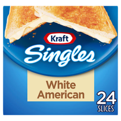 Kraft Singles White American Cheese Slices, 24 count, 16 oz, 16 Ounce
