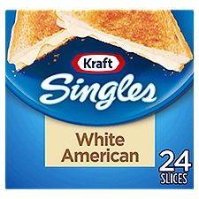 Kraft Singles White American, Cheese Slices, 16 Ounce