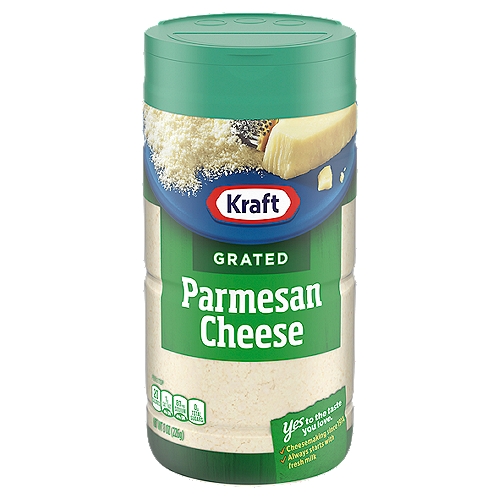 Kraft Grated Parmesan Cheese, 8 oz
Yes to the taste you love.
✓ Cheesemaking since 1914
✓ Always starts with fresh milk