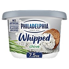 Philadelphia Chive Whipped Cream Cheese Spread, 7.5 oz, 7.5 Ounce