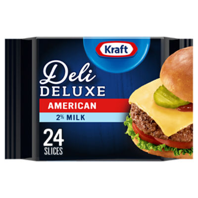 Kraft Deli Deluxe 2% Milk American Cheese, 24 count, 16 oz, 16 Ounce