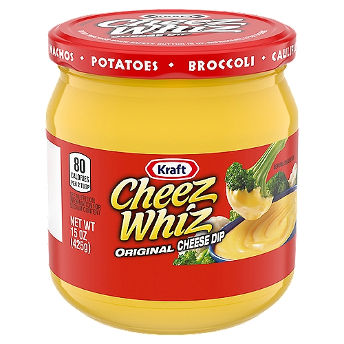 Kraft Cheez Whiz Dip Original Cheese Dip, 15 oz