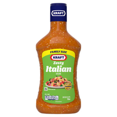 Kraft Zesty Italian Dressing Family Size, 24 fl oz Bottle The Fresh