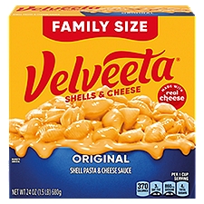Velveeta Shells & Cheese Original, Shell Pasta & Cheese Sauce, 24 Ounce