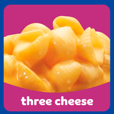Kraft Three Cheese Mac N Cheese Macaroni and Cheese Dinner with Mini-Shell  Pasta, 7.25 oz Box