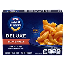 Kraft Deluxe Sharp Cheddar Macaroni & Cheese Dinner, 14 oz, 397 Gram