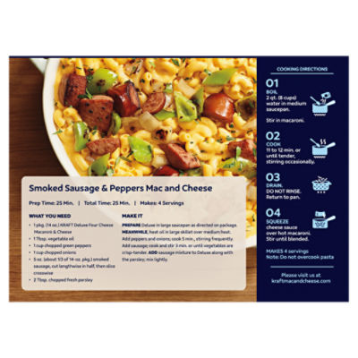 Kraft Deluxe Macaroni & Cheese Dinner, Four Cheese - 14 oz