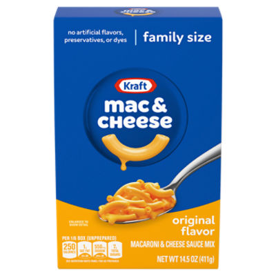 Kraft Original Macaroni & Cheese Dinner Family Size, 14.5 oz Box