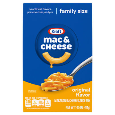 Kraft Original Macaroni & Cheese Dinner Family Size, 14.5 oz Box