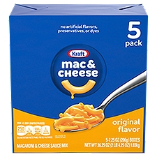 Kraft Original Flavor Macaroni & Cheese Dinner, 5 count, 7.25 oz, 36.25 Ounce