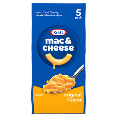 Kraft Original Flavor Macaroni & Cheese Dinner, 5 count, 7.25 oz - The  Fresh Grocer