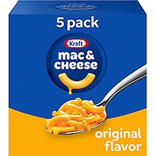 Kraft Original Flavor Macaroni & Cheese Dinner, 5 count, 7.25 oz