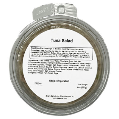 Zina's Salads Tuna Salad, 8 oz