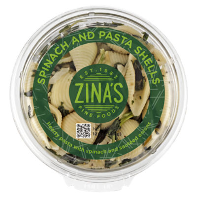 Zina's Salads Spinach and Pasta Shells Salad, 12 oz, 12 Ounce