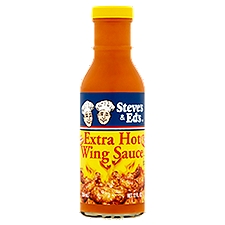 Steve's & Ed's Extra Hot, Wing Sauce, 12 Fluid ounce