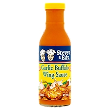 Steve's & Ed's Garlic Bufallo, Wing Sauce, 12 Fluid ounce