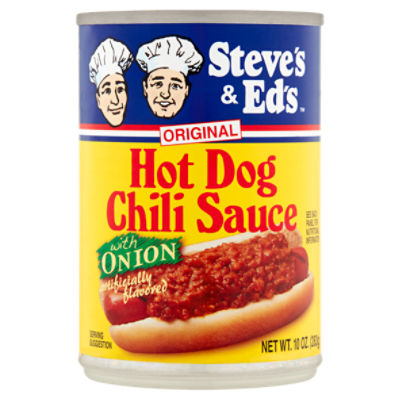 Steve's & Ed's Original Hot Dog Chili Sauce with Onion, 10 oz, 10 Ounce